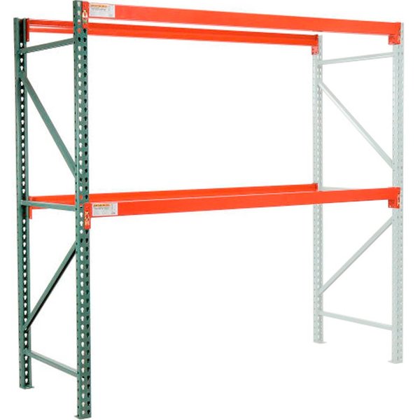 Global Industrial Teardrop Pallet Rack Add-On 120W x 48D x 120H B2282492N